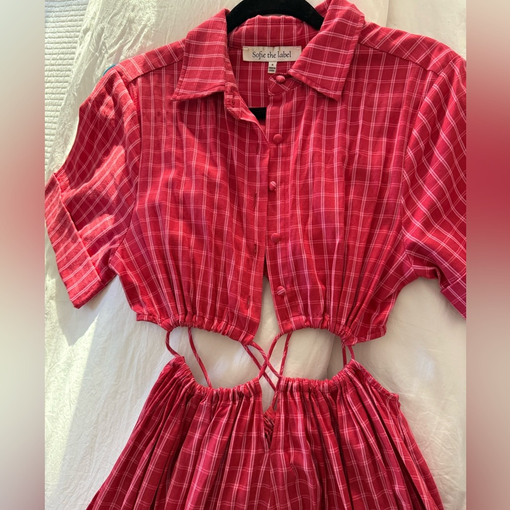 Sofie the Label Pink Checkered Dress - Picture 3 of 3
